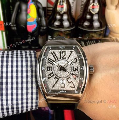 New Copy Franck Muller Vanguard Yachting V 45 Watch Diamond Face 54mm